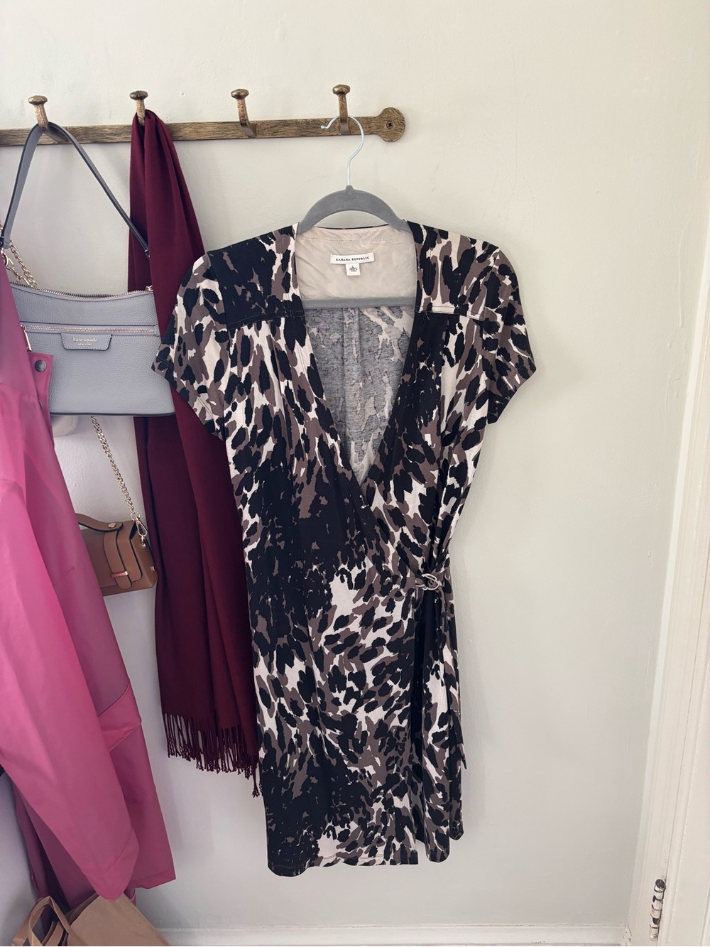 Banana Republic Animal Print Wrap Dress